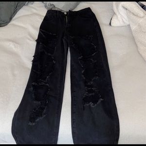 Ripped black jeans